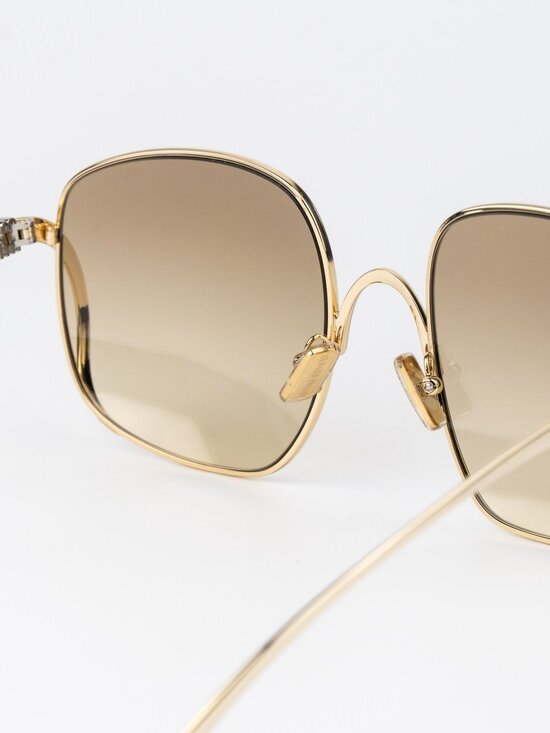 Miu Miu Women Sunglasses Gold Yellow Gradient Square MUA57S 5AK20S NEW AUTHENTIC main image 5